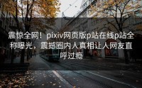 震惊全网！pixiv网页版p站在线p站全称曝光，震撼圈内人真相让人网友直呼过瘾