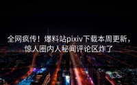 全网疯传！爆料站pixiv下载本周更新，惊人圈内人秘闻评论区炸了