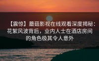 【震惊】蘑菇影视在线观看深度揭秘：花絮风波背后，业内人士在酒店房间的角色极其令人意外