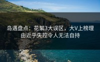 岛遇盘点：花絮3大误区，大V上榜理由近乎失控令人无法自持