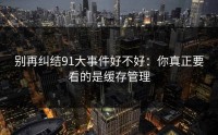 别再纠结91大事件好不好：你真正要看的是缓存管理
