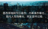 墨西哥暗网今日最热：内幕事件曝光，圈内人现场曝光，网友直呼过瘾