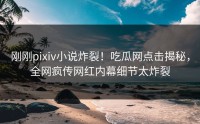 刚刚pixiv小说炸裂！吃瓜网点击揭秘，全网疯传网红内幕细节太炸裂